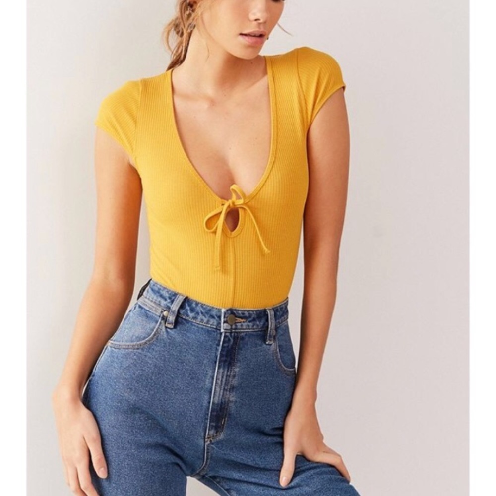 Yellow bodysuit